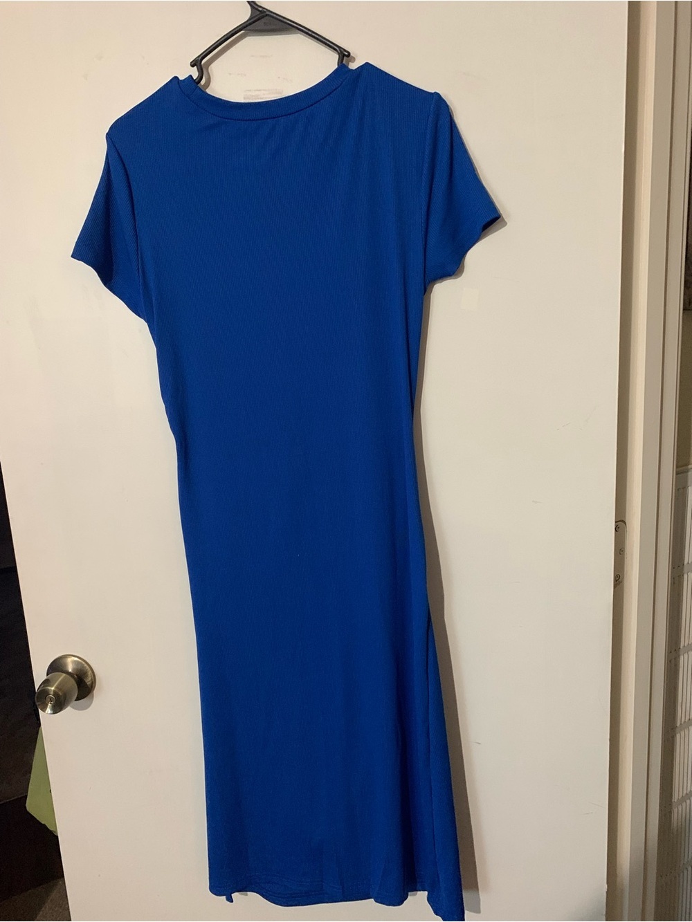 SHEIN Royal Blue Short Sleeve Ruched Midi Dress - Picture 2 of 6